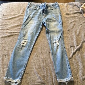Hollister Light Blue Crop Jeans